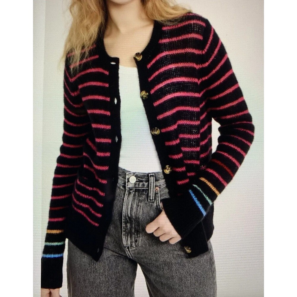 Sundry Wool Cashmere Striped Cardigan Sweater Size 0
